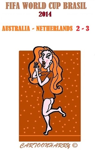 Cartoon: FIFA WC 2014 (medium) by cartoonharry tagged fifa,brasil,2014,worldcup,soccer,australia,netherlands