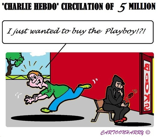 Cartoon: Five Millions (medium) by cartoonharry tagged charlie,playboy