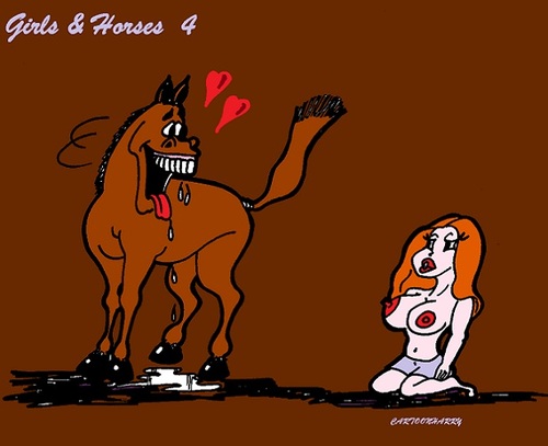 Cartoon: Foxy (medium) by cartoonharry tagged girls,beautiful,horses,nude,animals,cartoon,cartoonist,cartoonharry,dutch,toonpool