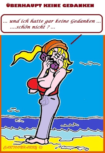 Cartoon: Gedanken (medium) by cartoonharry tagged gedanken,meer,liebe,cartoonharry