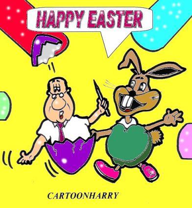 Cartoon: Happy Easter (medium) by cartoonharry tagged easter,cartoonharry,bunny,happy