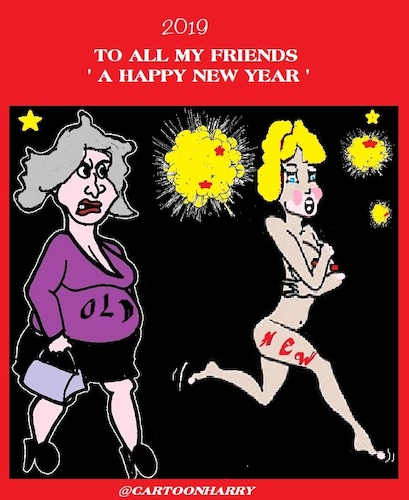 Cartoon: Happy New Year (medium) by cartoonharry tagged happynewyear