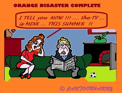 Cartoon: Happy Summer TV (medium) by cartoonharry tagged holland,uefacup,soccer,out,tv,women