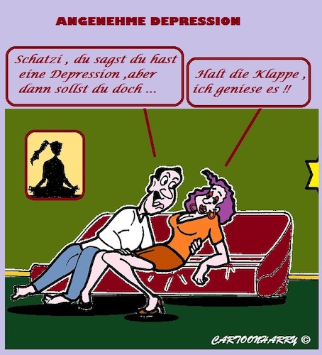 Cartoon: Hau Ab (medium) by cartoonharry tagged depression