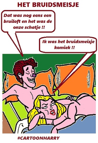 Cartoon: Het Bruidsmeisje (medium) by cartoonharry tagged bruidsmeisje,cartoonharry