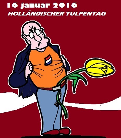 Cartoon: Hollaendischer Tulpentag (medium) by cartoonharry tagged holland,amsterdam,tulpen,tulpentag,2016