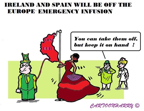 Cartoon: Infusion (medium) by cartoonharry tagged spain,ireland,europe,infusion,off
