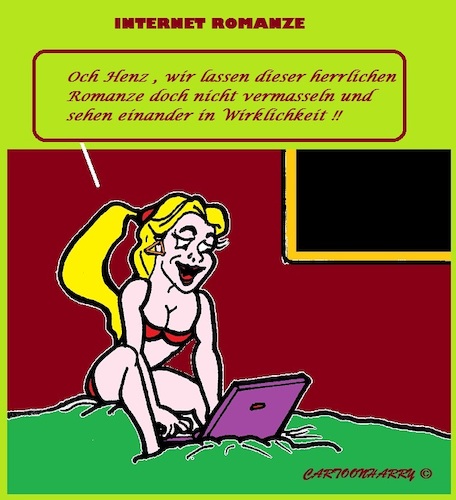 Cartoon: Internet Romanze (medium) by cartoonharry tagged date,internet,romanze