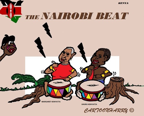 Cartoon: Kenya (medium) by cartoonharry tagged kenyatta,bongo,accordeon,clarinet,vips,famous,politicians,cartoons,cartoonists,cartoonharry,dutch,toonpool