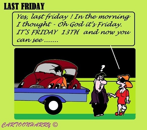 Cartoon: Last Friday (medium) by cartoonharry tagged car,accident,friday