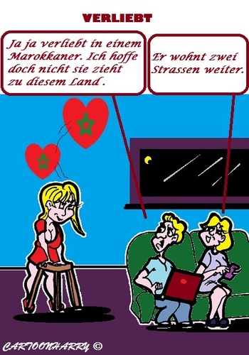 Cartoon: Liebe (medium) by cartoonharry tagged liebe,vati,mutti,tochter,marokkaner