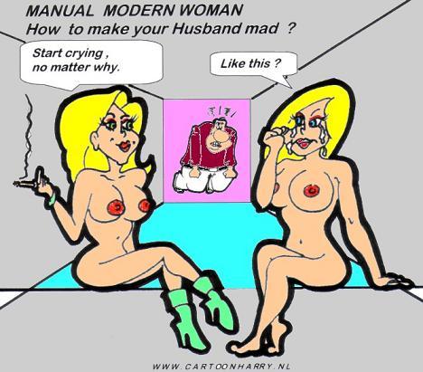 Cartoon: Manual Modern Women4 (medium) by cartoonharry tagged cartoon,cartoonharry,girls,sexy,cry