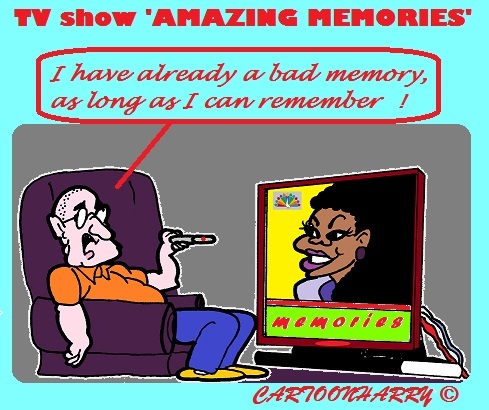 Cartoon: Memories (medium) by cartoonharry tagged tvshow,tv,elderly,media,memories,memory
