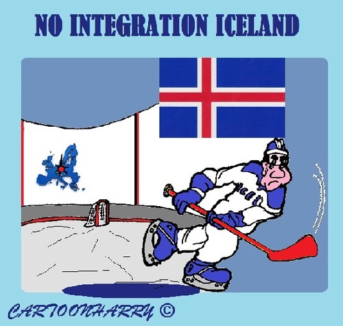 Cartoon: No Goal (medium) by cartoonharry tagged no,integration,iceland,europe
