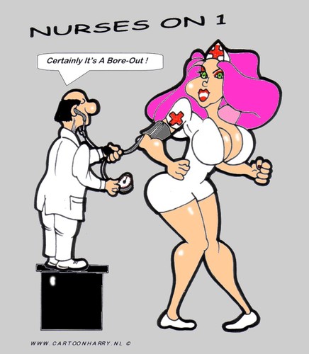 Cartoon: Nurses On One 10 (medium) by cartoonharry tagged nurse,boreout,cartoonharry,girls,sexy