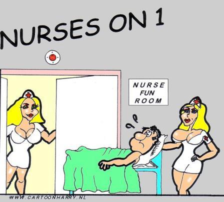 Cartoon: Nurses On One 2 (medium) by cartoonharry tagged nurses,cartoonharry,funroom