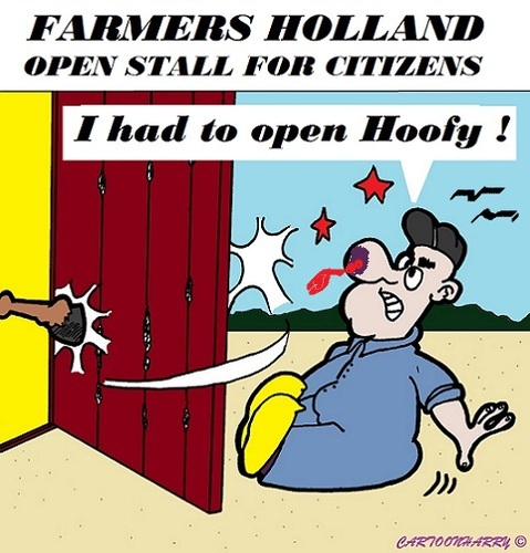 Cartoon: Open Up (medium) by cartoonharry tagged open,door,farmer,holland,show,cartoon,cartoonist,cartoonharry,dutch,toonpool