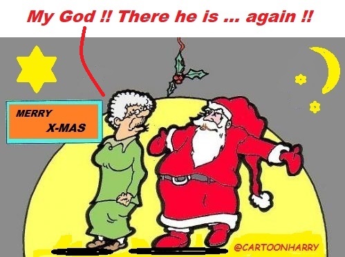 Cartoon: Present (medium) by cartoonharry tagged present,santa