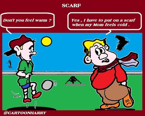 Cartoon: Scarf (medium) by cartoonharry tagged scarf,cartoonharry