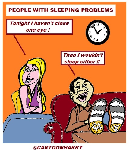 Cartoon: Sleeping Problems (medium) by cartoonharry tagged problems,cartoonharry