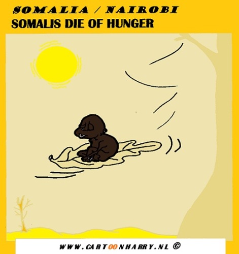 Cartoon: Somalia (medium) by cartoonharry tagged kids,nairobi,somalia,dry,dying,die,cartoon,cartoonharry,cartoonist,dutch,toonpool