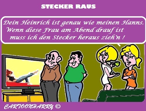 Cartoon: Steccker (medium) by cartoonharry tagged stecker,heraus,tv