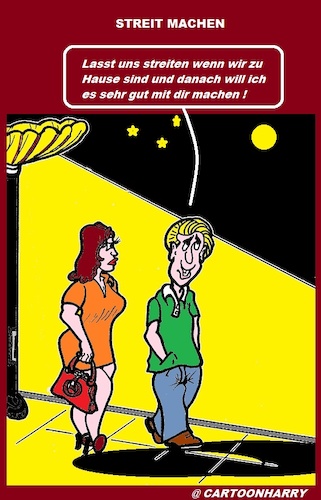 Cartoon: Streiten (medium) by cartoonharry tagged streiten,mann,frau