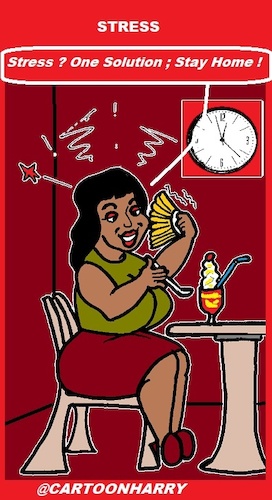 Cartoon: Stress (medium) by cartoonharry tagged stress,woman
