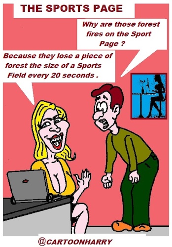 Cartoon: The Sports Page (medium) by cartoonharry tagged cartoonharry,sports