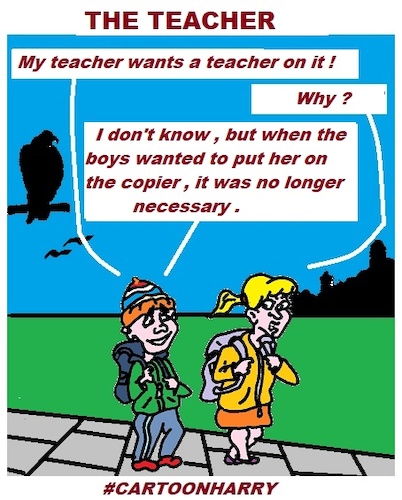 Cartoon: The Teacher (medium) by cartoonharry tagged school,cartoonharry