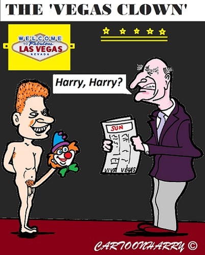 Cartoon: The Vegas Clown (medium) by cartoonharry tagged sun,harry,lasvegas,nude,cartoon,cartoonist,cartoonharry,dutch,toonpool