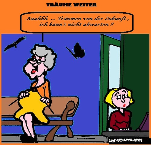 Cartoon: Träume (medium) by cartoonharry tagged omi,traum,cartoonharry