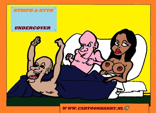 Cartoon: Undercover (medium) by cartoonharry tagged girls,nude,erotic,man,cartoonist,cartoonharry,dutch,boobs,curves,toonpool,undercover