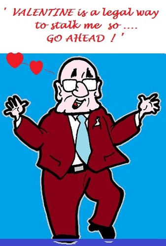 Cartoon: Valentine (medium) by cartoonharry tagged valentine,stalking