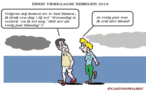 Cartoon: Vierdaagse 2019 (medium) by cartoonharry tagged laat,cartoonharry