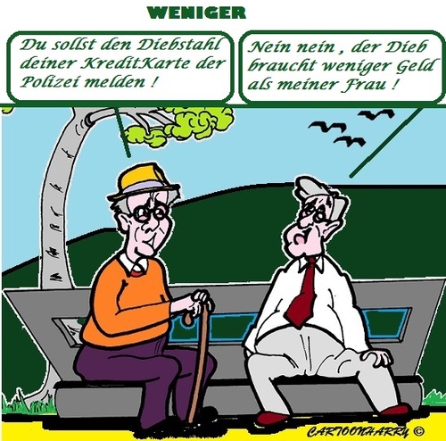 Cartoon: Weniger ist (medium) by cartoonharry tagged kreditkarte,mehr,weniger