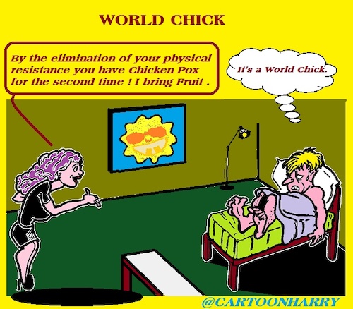 Cartoon: World Chick (medium) by cartoonharry tagged flu,world,chick