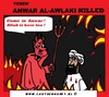 Cartoon: Anwar Al-Awlaki Killed (small) by cartoonharry tagged killed anwaralawlaki yemen drone cartoon cartoonist cartoonharry usa dutch toonpool
