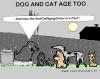 Cartoon: Cats and Dogs (small) by cartoonharry tagged cats,dogs,old,problem