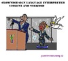 Cartoon: Clownish (small) by cartoonharry tagged southafrica,obama,sign,interpreter,clownish,angels