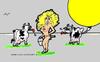 Cartoon: Cow Girl (small) by cartoonharry tagged illustration,cartoon,cartoonharry,cowgirl,girl,cows,sexy