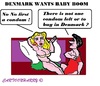 Cartoon: Denmark (small) by cartoonharry tagged denmark,babys,wanted,babyboom,condoms