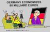 Cartoon: Economizes (small) by cartoonharry tagged 80,euros,mrd,economizes,germany,cartoonharry