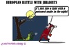 Cartoon: European Jihadists (small) by cartoonharry tagged europe,jihad,jihadists,battle