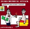 Cartoon: Fear Chemical Attack (small) by cartoonharry tagged devil,sulfurmustard,assad,syria,fear,attack,cartoon,caricature,cartoonist,cartoonharry,dutch,toonpool