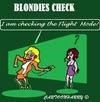 Cartoon: Flight Mode Check (small) by cartoonharry tagged smartphone,flightmode,check,blond