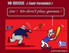 Cartoon: Greece Games (small) by cartoonharry tagged europe,greece,varoufakis,dijsselbloem,games,finances