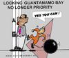 Cartoon: Guantanamo Bay No Priority (small) by cartoonharry tagged guantanamo,obama,politics,priority