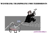 Cartoon: Jump (small) by cartoonharry tagged westbank,trampoline,israel,terrorists,jump