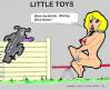 Cartoon: Little Toys (small) by cartoonharry tagged naked,girl,dog,bone,dildo